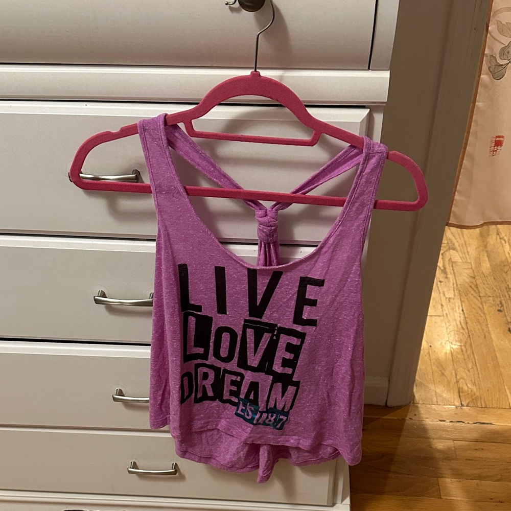 Live Love Dream Purple Graphic Tank